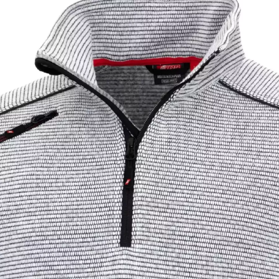 **Zippered Pullover** lets you easily adjust comfort and airflow for active workdays.