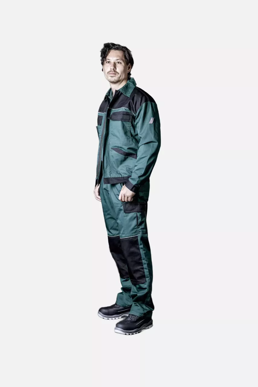 Nitras 7514, MOTION TEX LIGHT Work Trousers, Green, image 3, gallery thumbnail