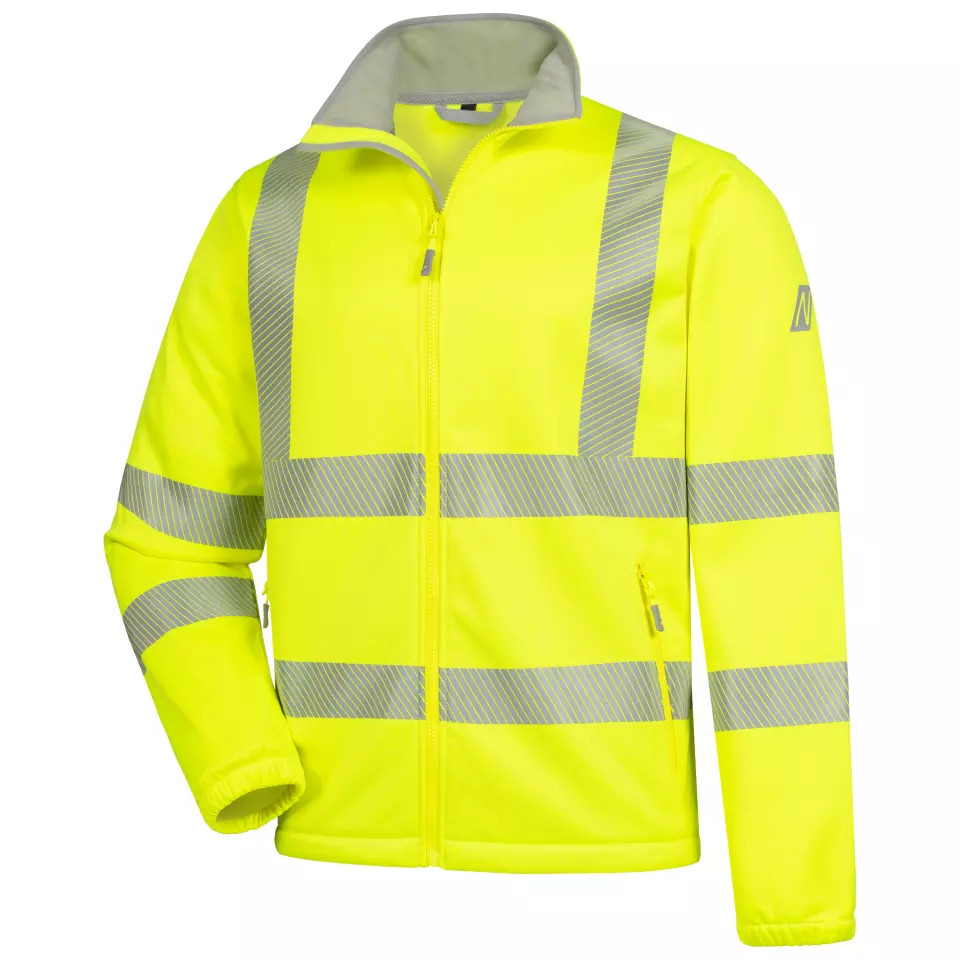 Nitras 7060-4000, MOTION TEX VIZ High-Visibility Fleece Jacket, Neon Yellow, image 1, gallery thumbnail