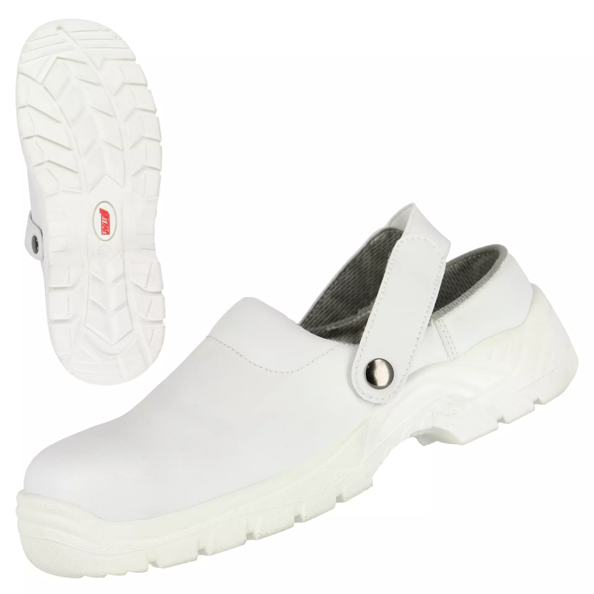 NITRAS 7252, CLEAN STEP CL SB Safety Clogs, White, image 1