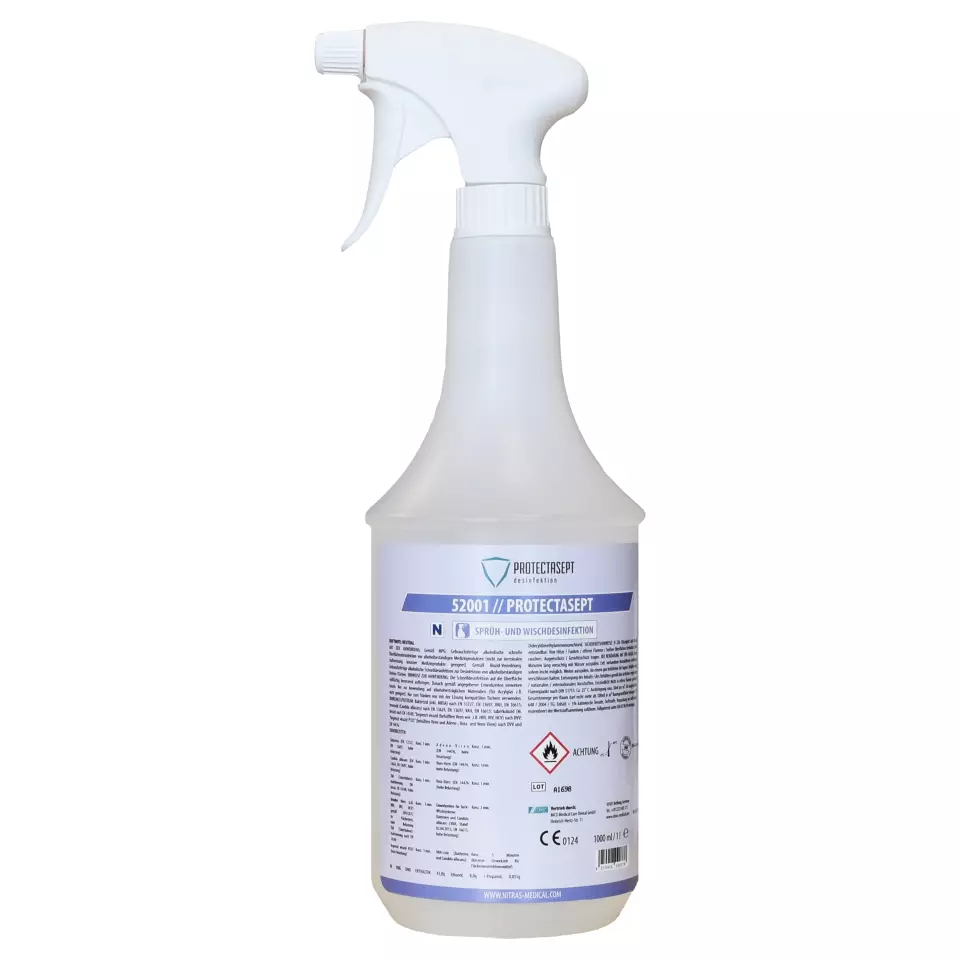 Nitras Medical 52001, PROTECTASEPT SF spray/wipe desinfection, neutral, 1.000ml, image 1, gallery thumbnail
