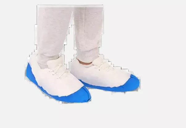 Santex DF02B5, Deluxe Polyethylene Shoe Cover, Blue/White, image 1