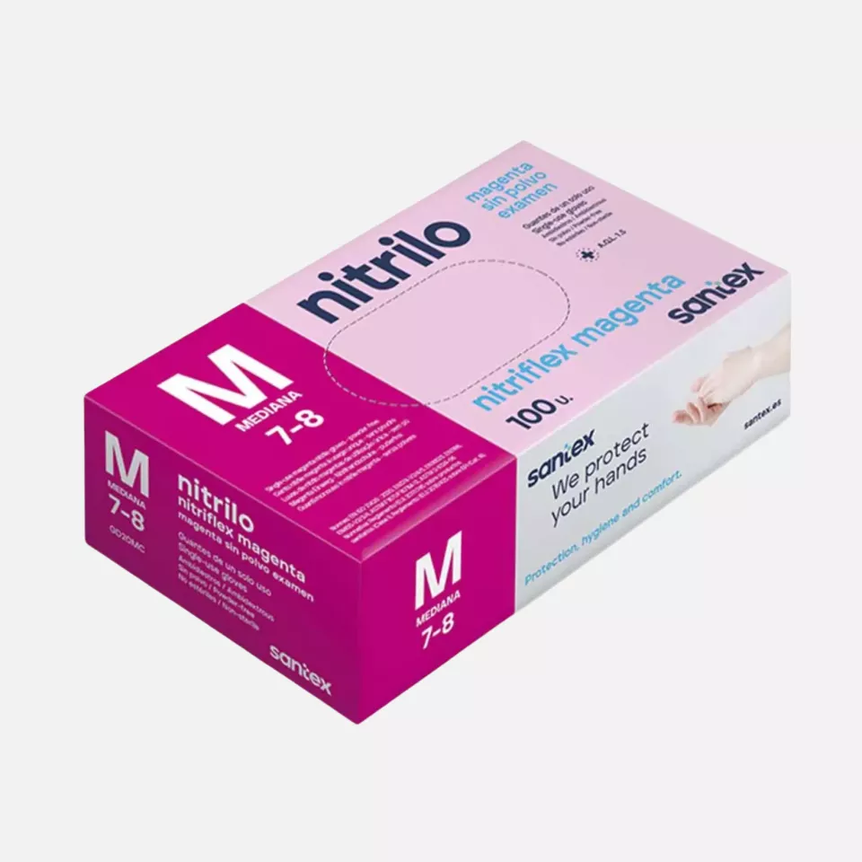Santex GD20M, Nitriflex Nitril-Handschuhe, Magenta, image 1, gallery thumbnail
