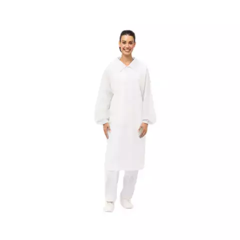 Santex DC02W, Polypropylene Visitor's Overall White, image 1, gallery thumbnail