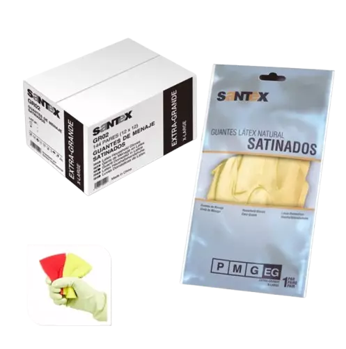 Santex GR02, Satin Household Gloves, Natural, image 1, gallery thumbnail