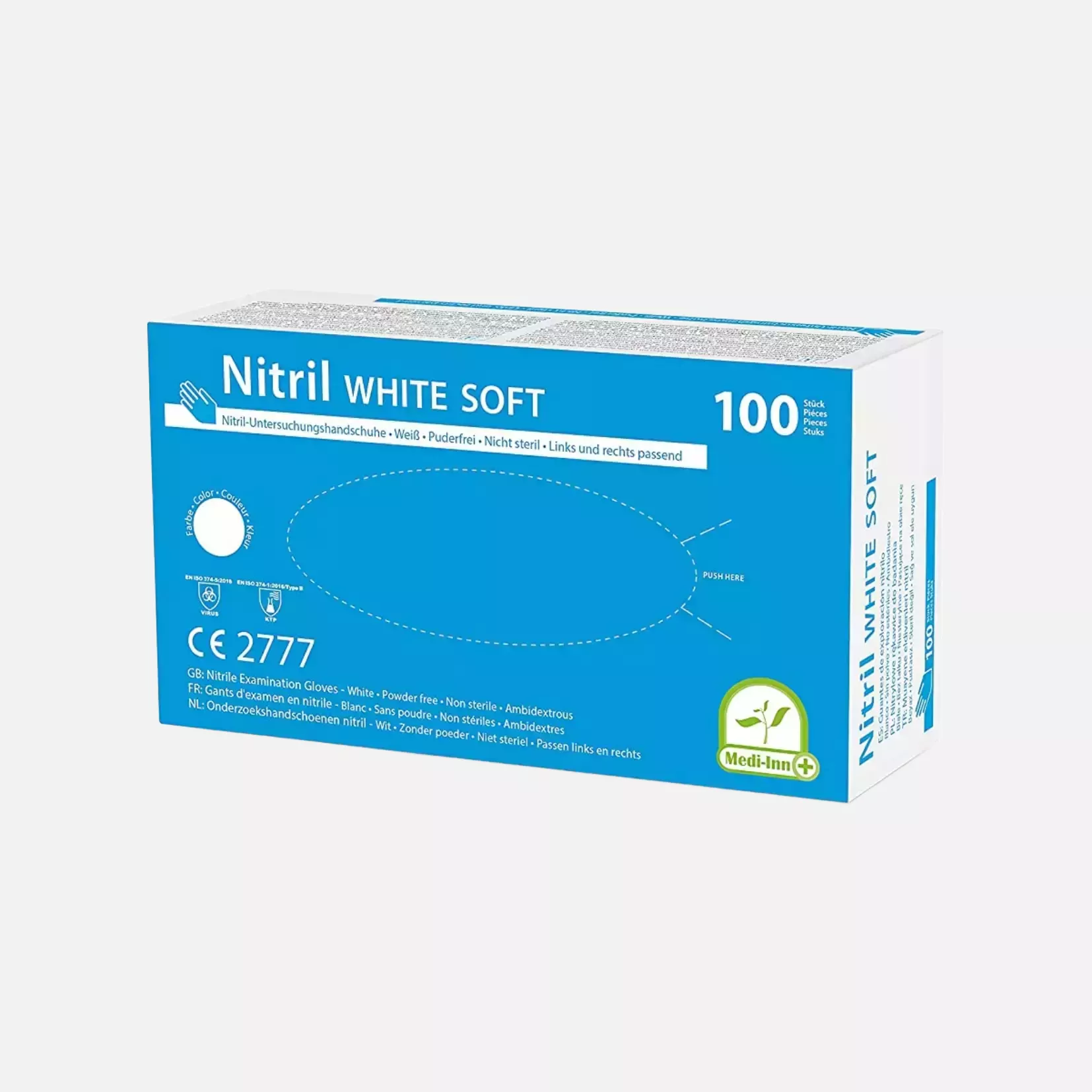 Medi-Inn N11252, White Nitrile Gloves, image 2