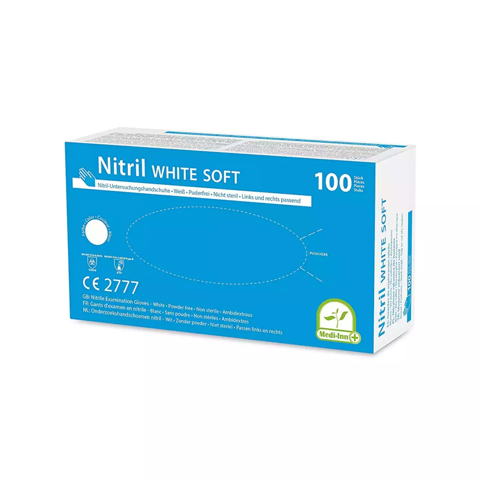 Medi-Inn N11252, White Nitrile Gloves, image 2