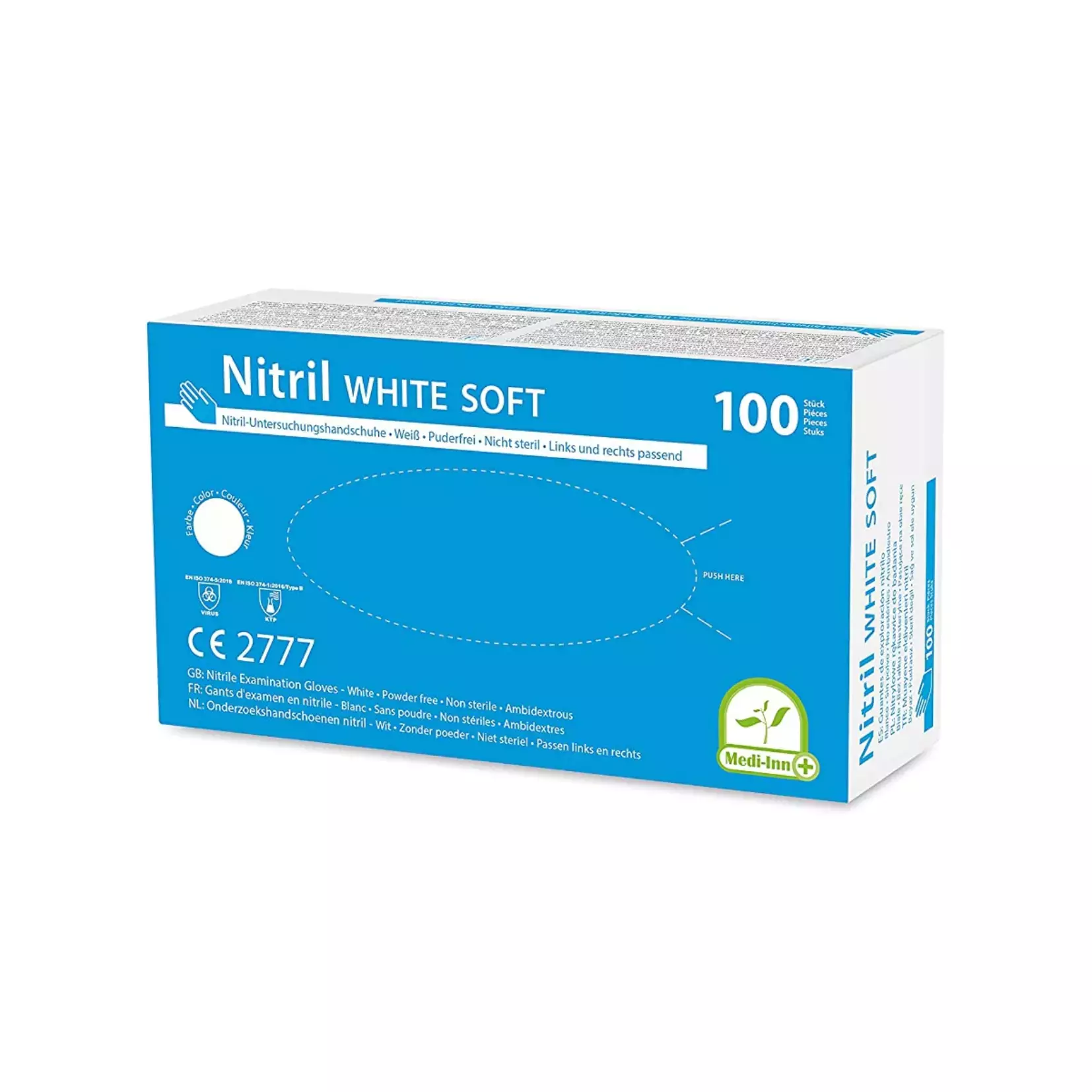 Medi-Inn N11252, White Nitrile Gloves, image 1
