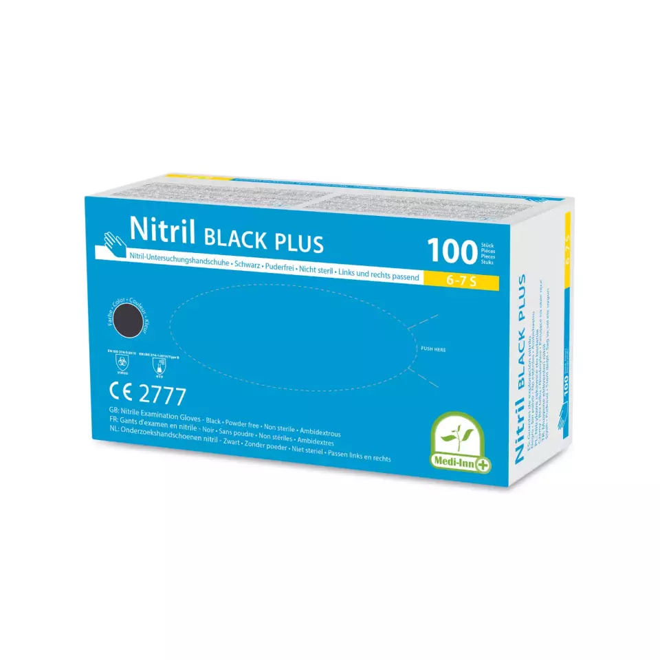 Medi-Inn N11521, Mustat Nitriilikäsineet, image 1, gallery thumbnail