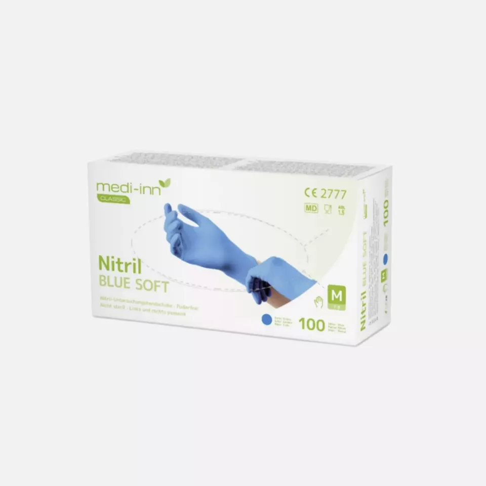Medi-Inn N11248, Blue Nitrile Gloves, image 1, gallery thumbnail