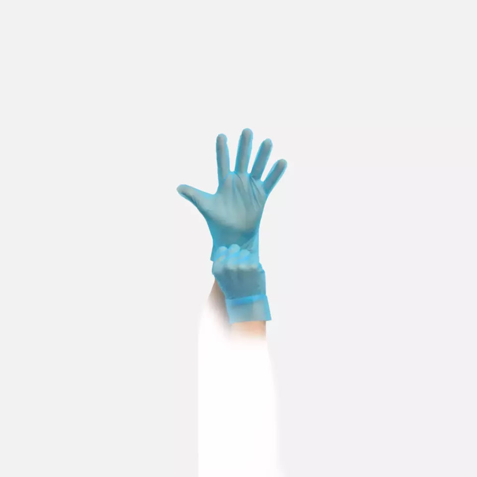 MaiMed 7628, Evolution Einmalhandschuh aus PE Blau, image 1, gallery thumbnail