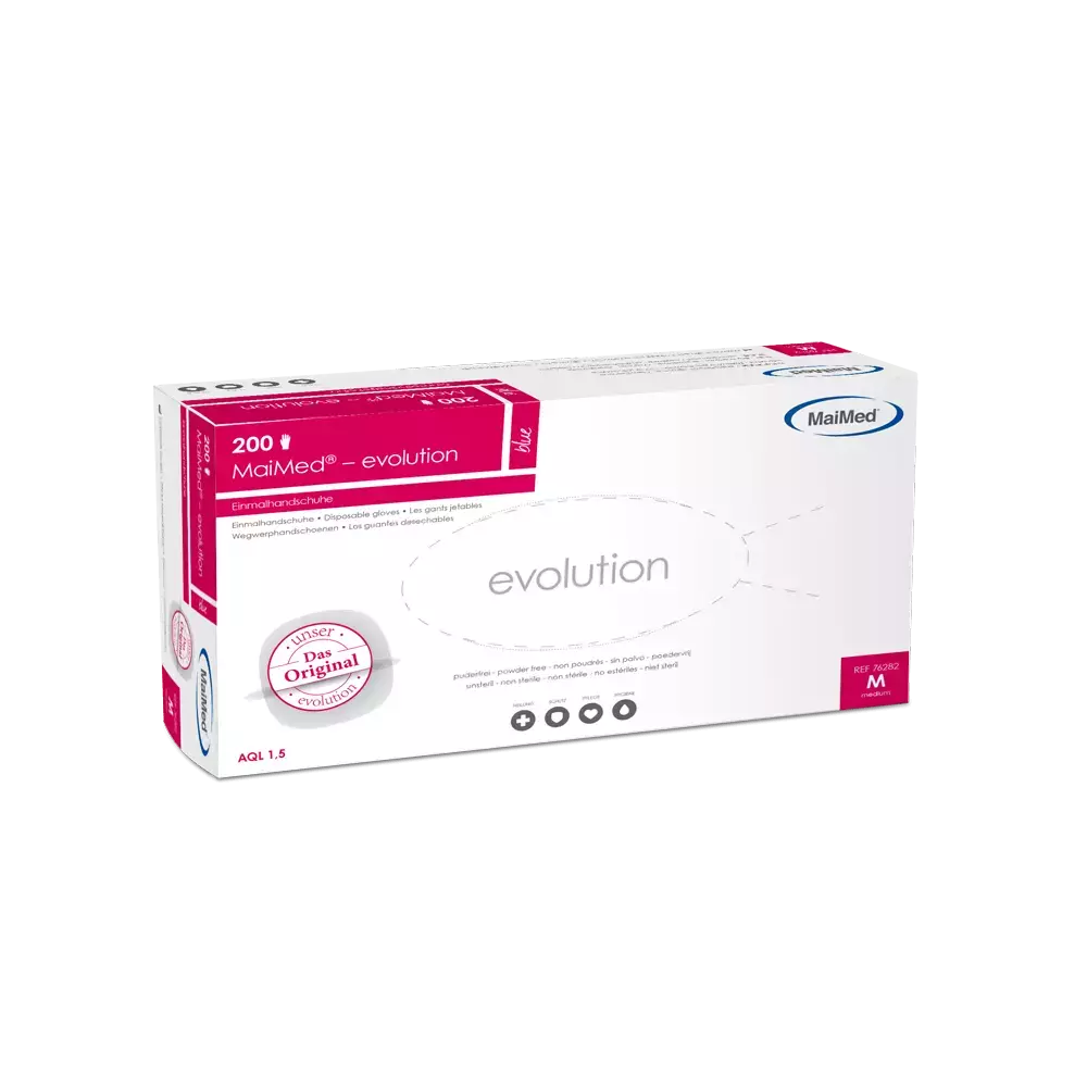 MaiMed 7628, Evolution PE Disposable Glove Blue, image 2