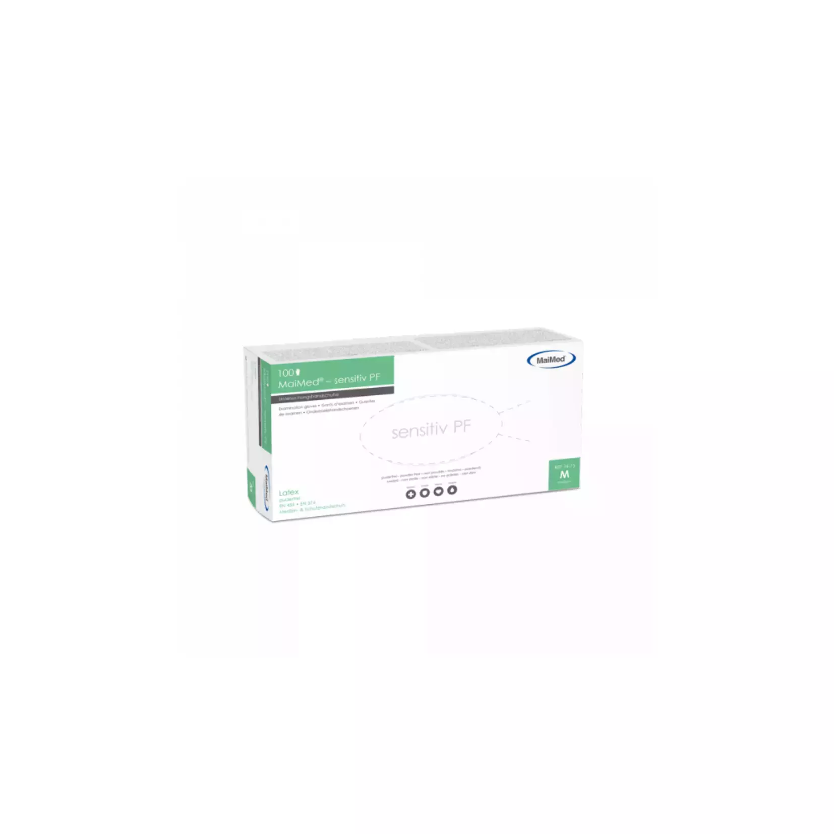 MaiMed 741, Latex Glove - Sensitive PF, image 1