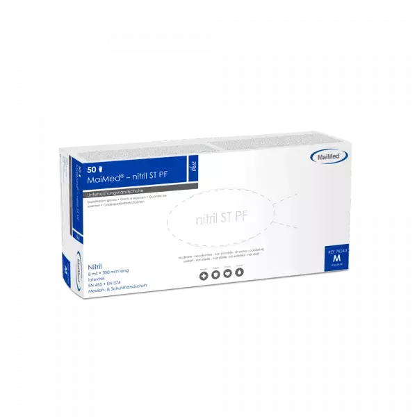 MaiMed 7424, Nitrile ST PF Heavy Duty Nitrile Gloves, image 1, gallery thumbnail