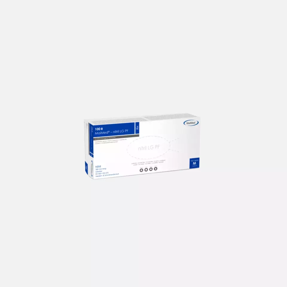 MaiMed 7409, Nitrile LG PF Long Nitrile Glove, Finger 0.14mm Thick, image 1, gallery thumbnail