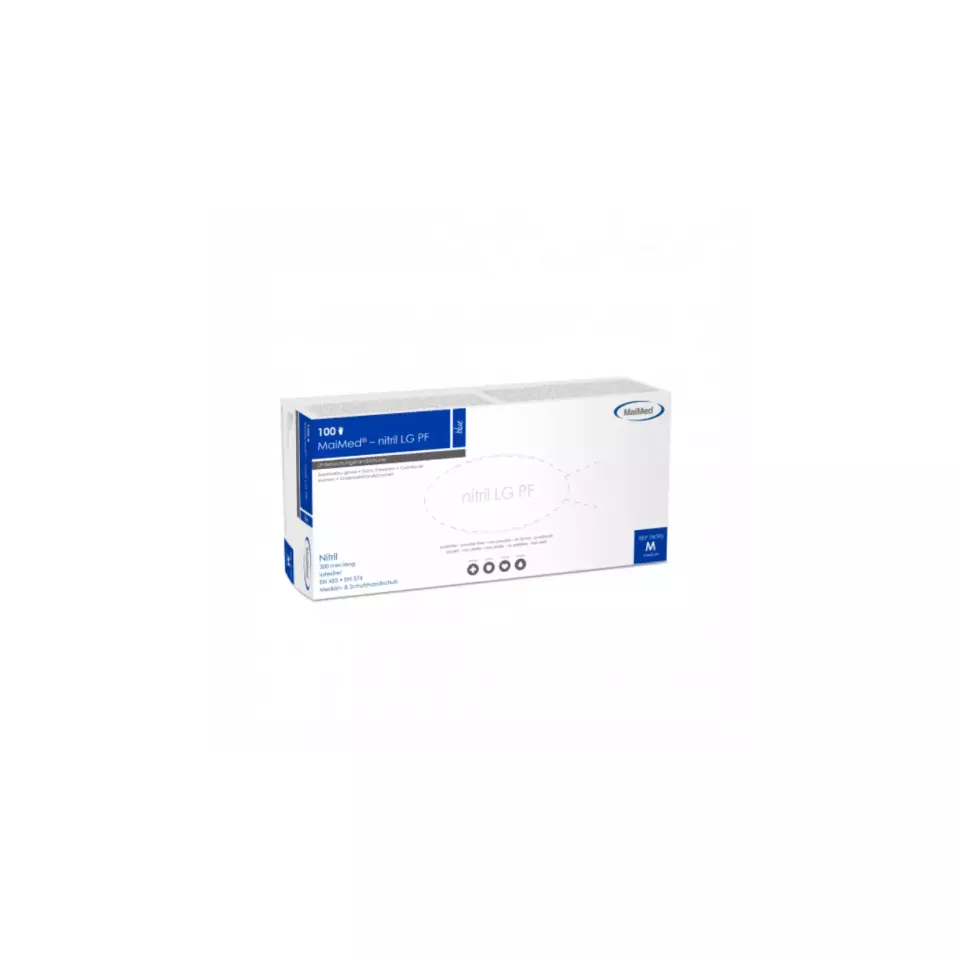 MaiMed 7409, Nitrile LG PF Long Nitrile Glove, Finger Thickness 0.14mm, image 1, gallery thumbnail