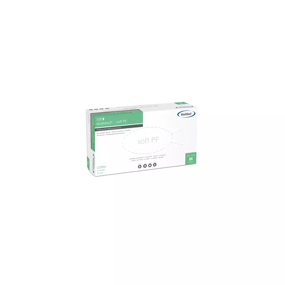 MaiMed 740-VAR-VAR-VAR, Soft PF Latex Examination Glove, image 1, gallery thumbnail