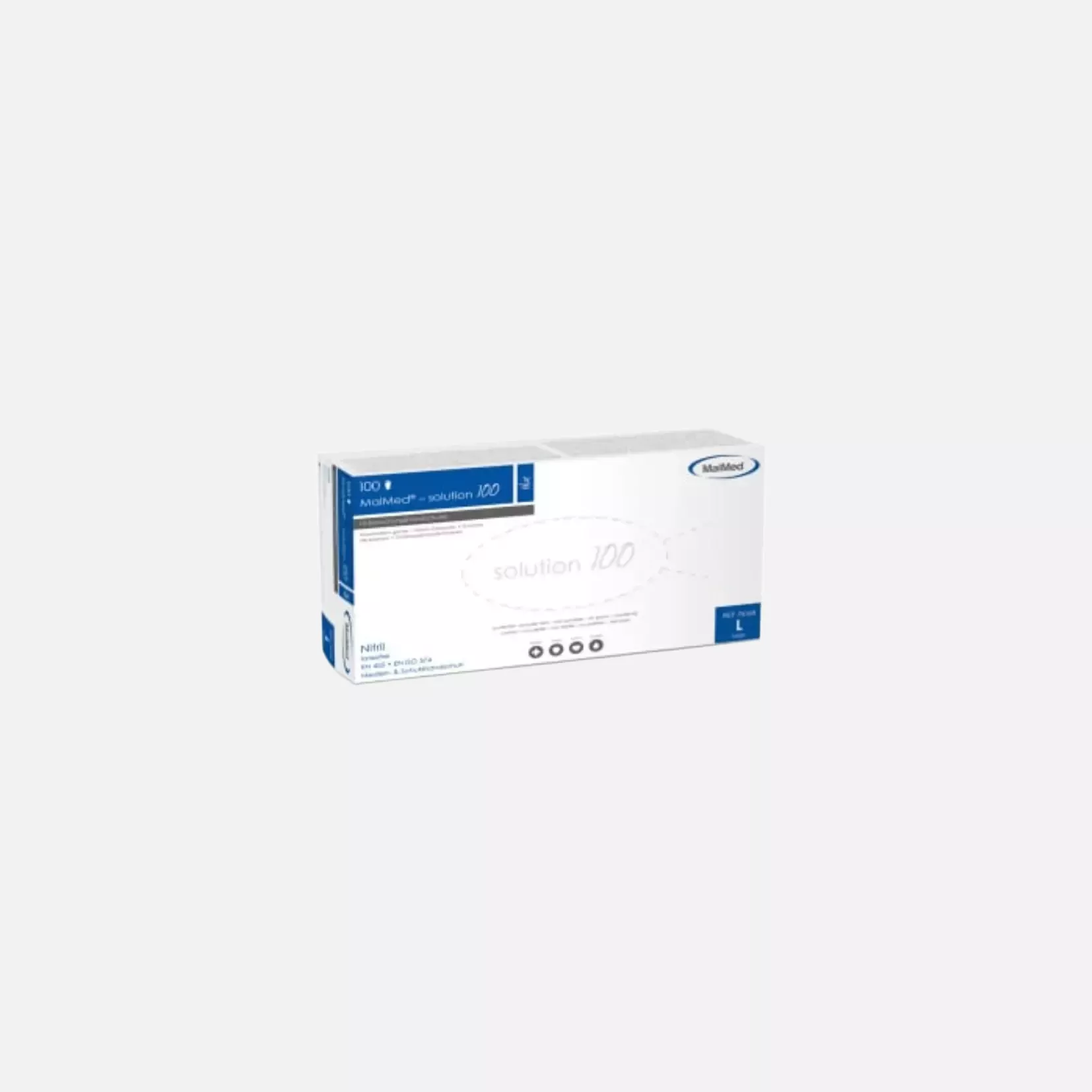 MaiMed 7616, Solution100, Blue Nitrile Gloves, Powder-Free, image 2