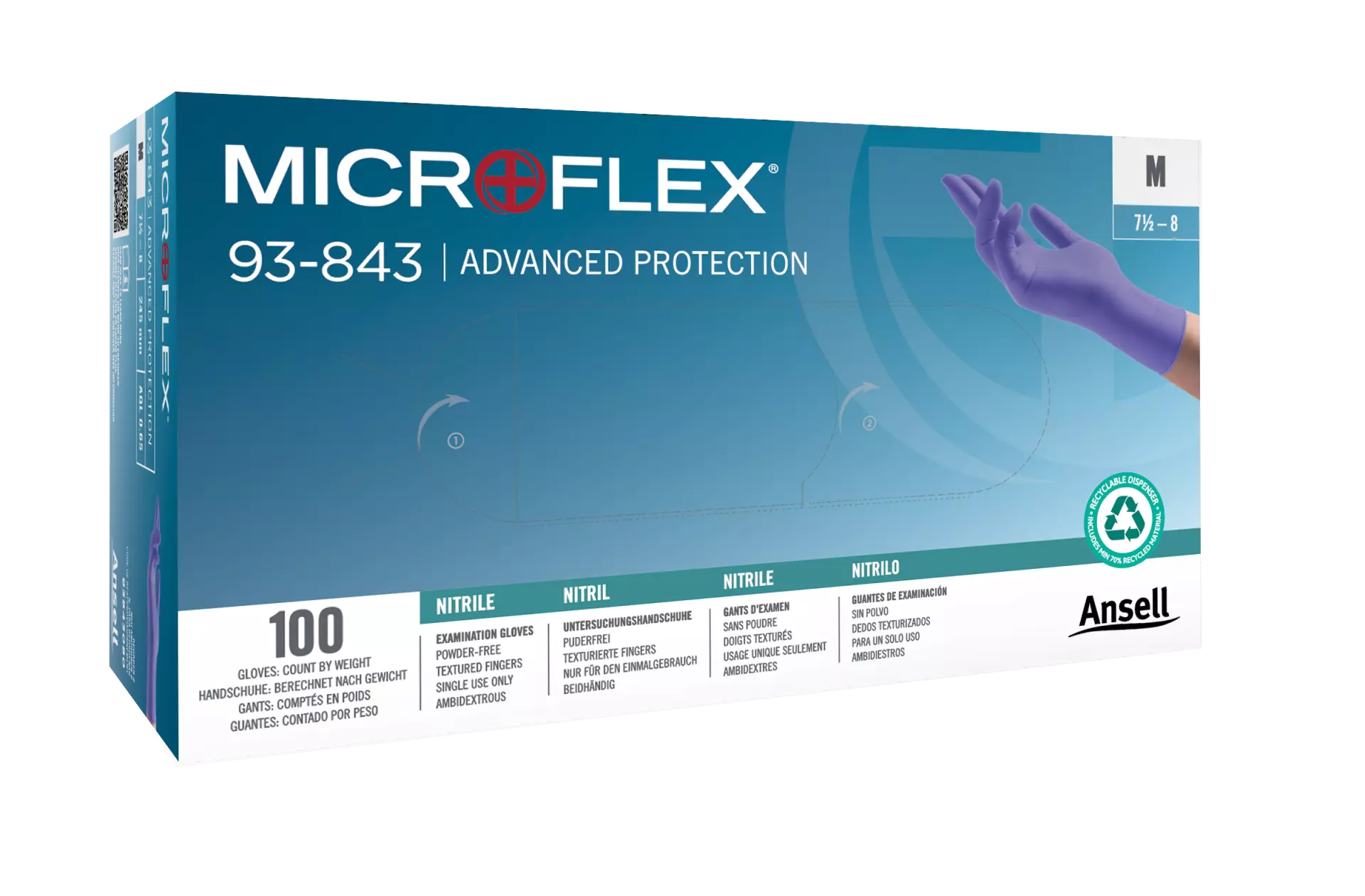 Ansell 93843, MicroFlex 93-843, image 2