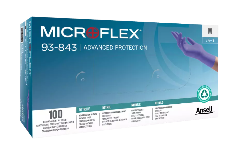 Ansell 93843, MicroFlex 93-843, image 2, gallery thumbnail